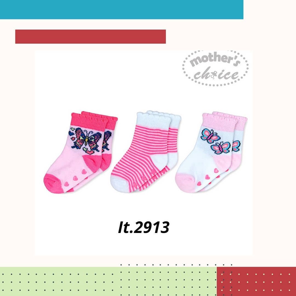 MOTHER'S CHOICE 3pcs socks kaos kaki anak