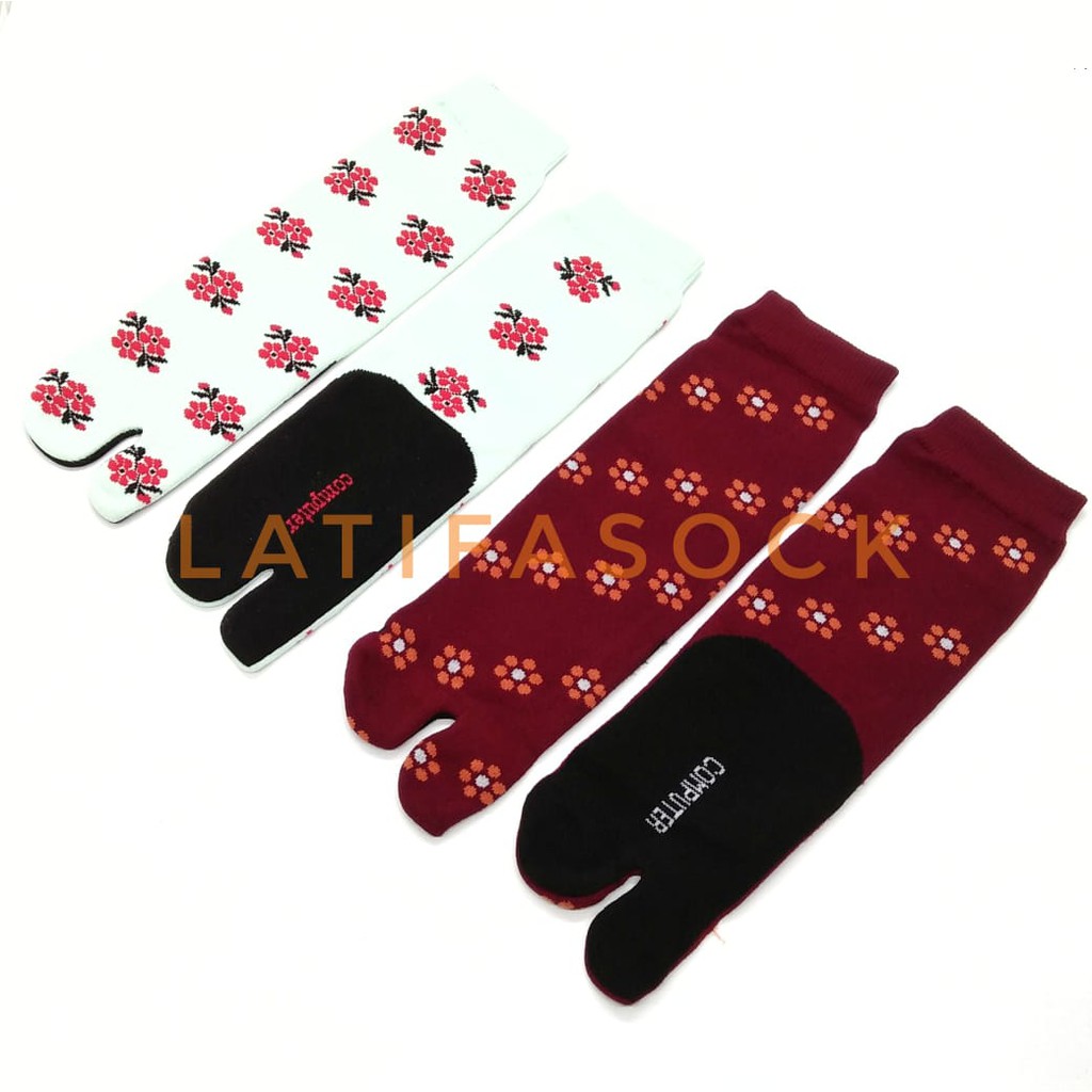 [ 12 pasang ] Kaos Kaki Jempol Muslimah Untuk Anak usia 5-12 Tahun Mix Motif