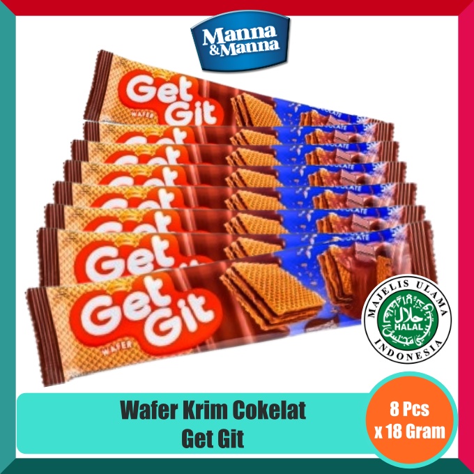 

Wafer Krim Cokelat Get Git - 8 Pcs x 18 Gram