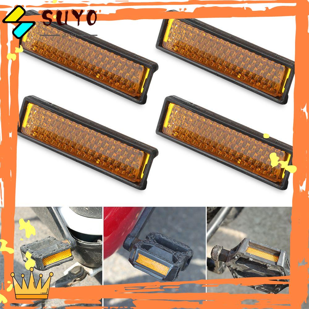 Suyo 4pcs / set Reflektor Pedal Sepeda