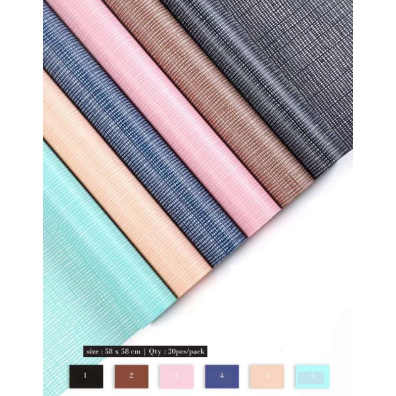 [Wajib Beli Paper Core] Cello Linen/Wrapping Paper/Paper Flower/Kertas Buket Bunga