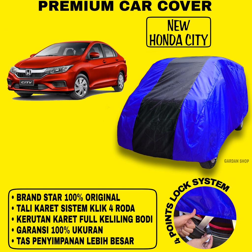 Body Cover NEW HONDA CITY BIRU HITAM Penutup Bodi Mobil New Honda City Waterproof PREMIUM