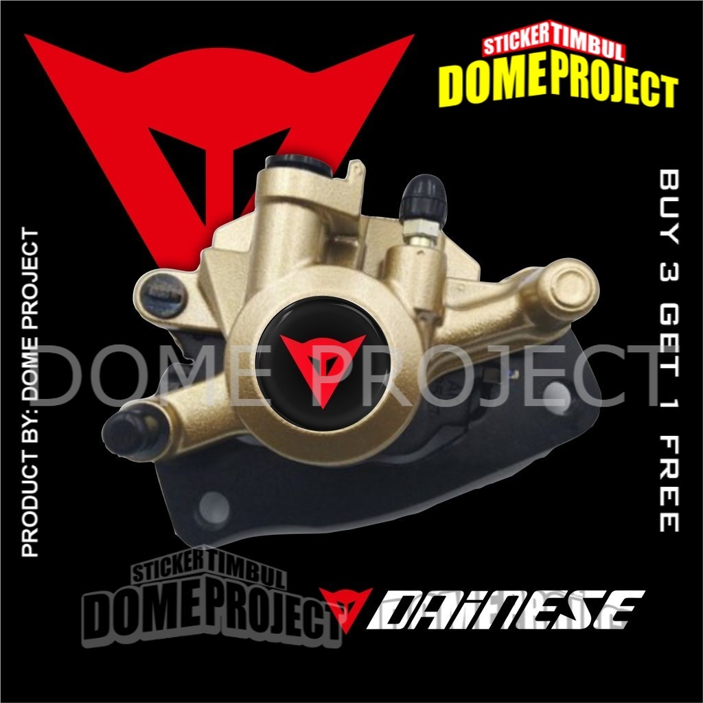 STIKER MOTOR EMBLEM 3D LOGO DAINESE KALIPER REM AKSESORIS YAMAHA HONDA SUZUZI KAWASAKI AESTHETIC KEREN