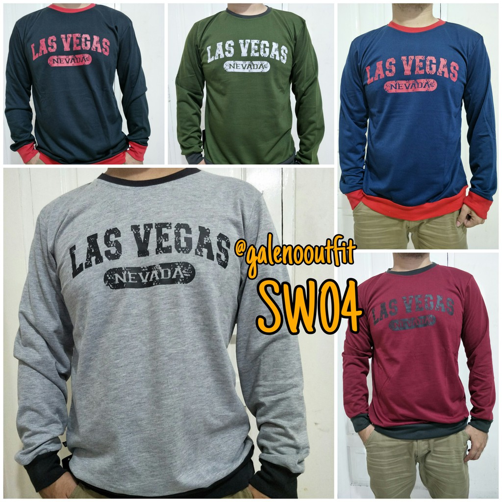 COD Swipe ORI sweater lengan panjang Kaos  NEVADA SIZE M 