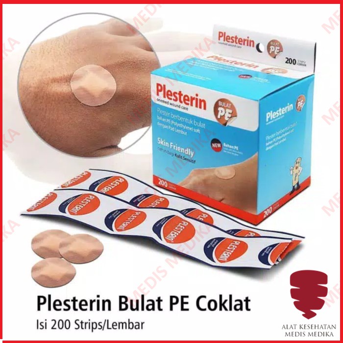 Plesterin Bulat PE Coklat Plester Penutup Luka Peralatan P3K Onemed