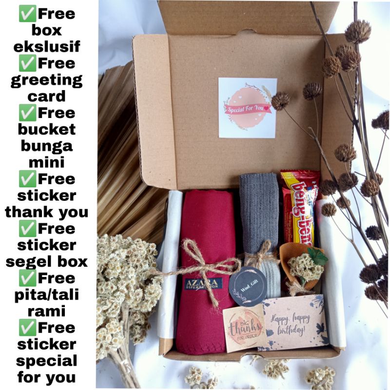 

HAMPERS HIJAB MURAH HAMPERS JILBAB S4 VOAL OSKARA AZARA GIFTBOX HIJAB