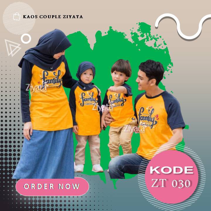 BAJU COUPLE KELUARGA MUSLIM ZIAYA KAOS COUPLE IBU ANAK KAOS COUPLE LEBARAN KAOS ZIYATA