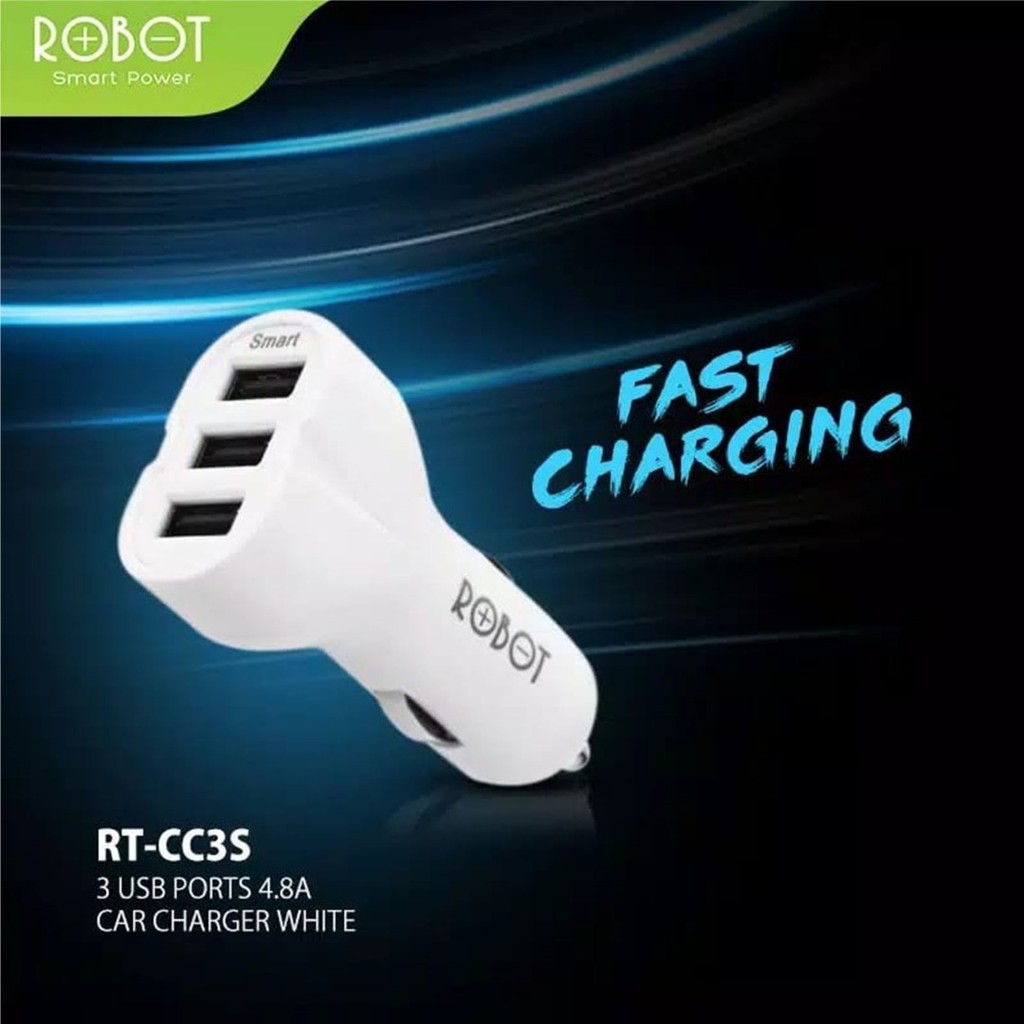 SAVER ROBOT RT-CC3S 3 USB 4.8A CHARGER MOBIL