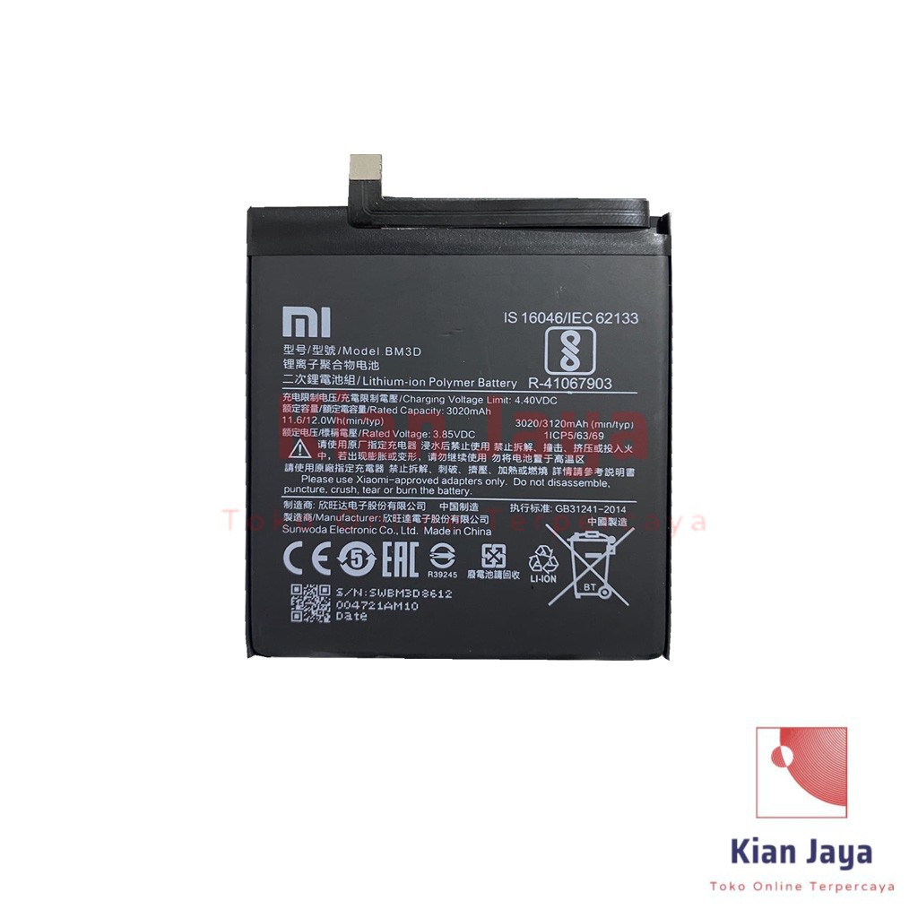 Baterai Xiaomi Mi 8 SE BM3D Original OEM Batre Batrai Battery Hp Xiao Mi BM 3D Ori