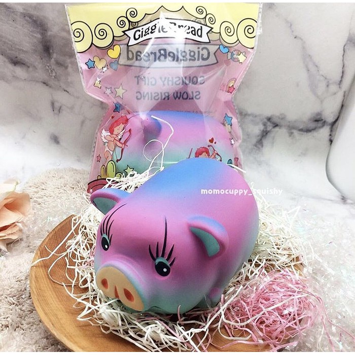 Squishy licensed galaxy piggy by giggle bread ( babi galaksi slow)