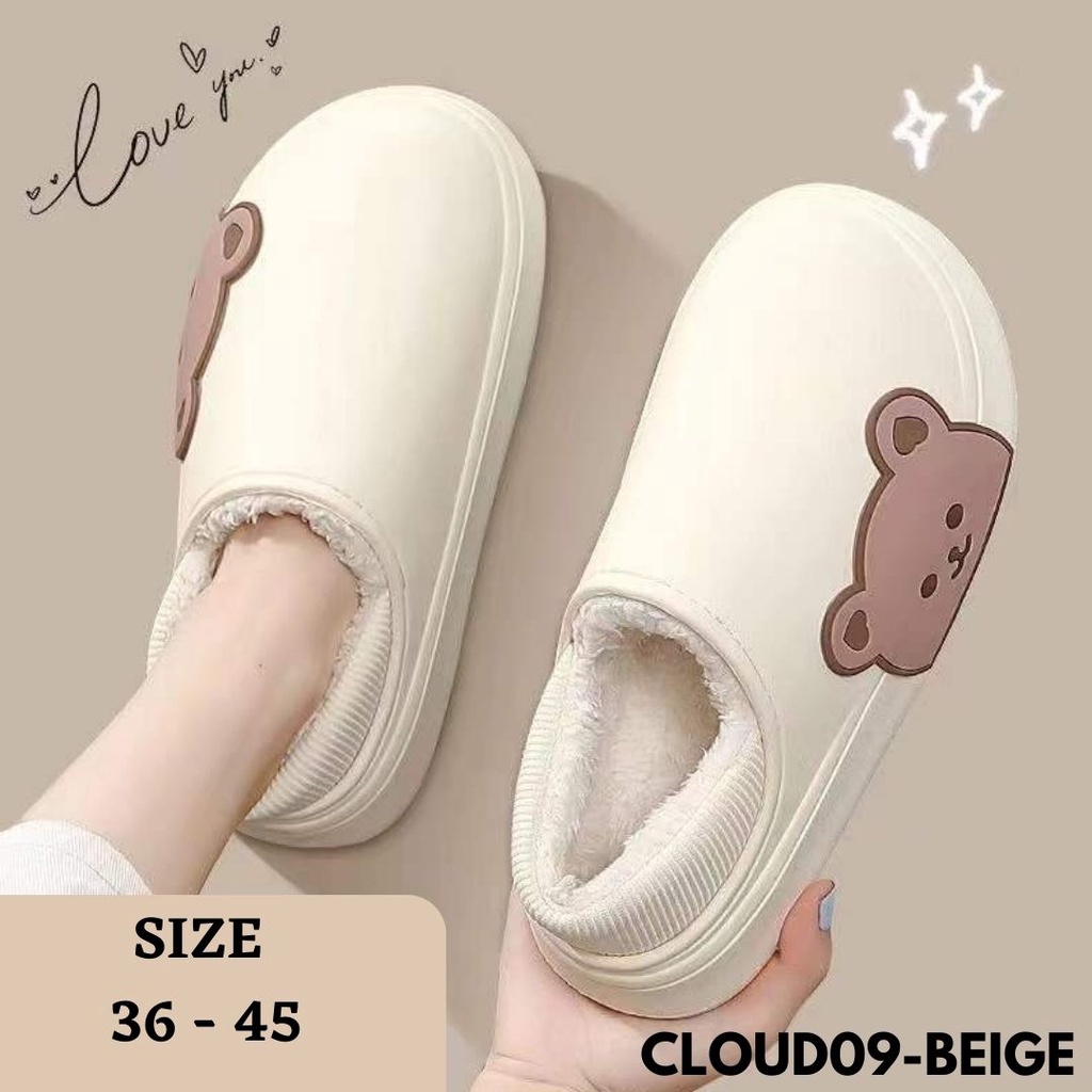 SANDAL BAIM INSOLE BULU-BULU MODEL TERBARU BAHAN RUBBER KOMBI BULU-BULU IMPORT CLOUD09