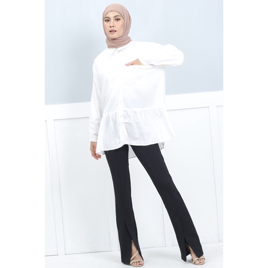 KEMEJA KATUN RAYON RUMBAI BAWAH (ALANA SHIRT)