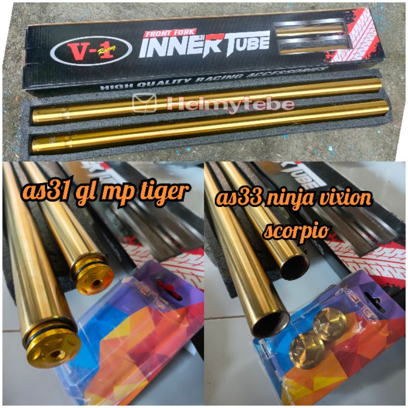 as shok skok gold ninja gl inner tube / as shockbreaker shok 26 31 33 inner tube