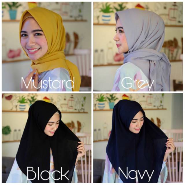 PROMO SEGITIGA INSTAN DIAMOND / SQUARE INSTAN / jilbab segitiga