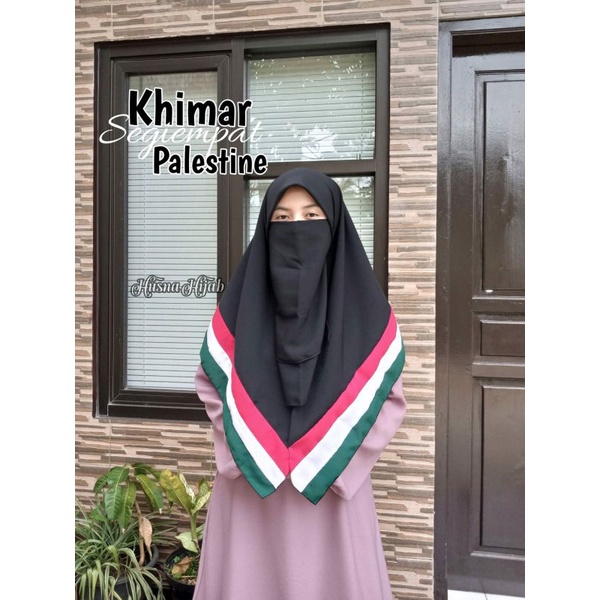 [HUSNA COLLECTION] Khimar Segi Empat Palestine