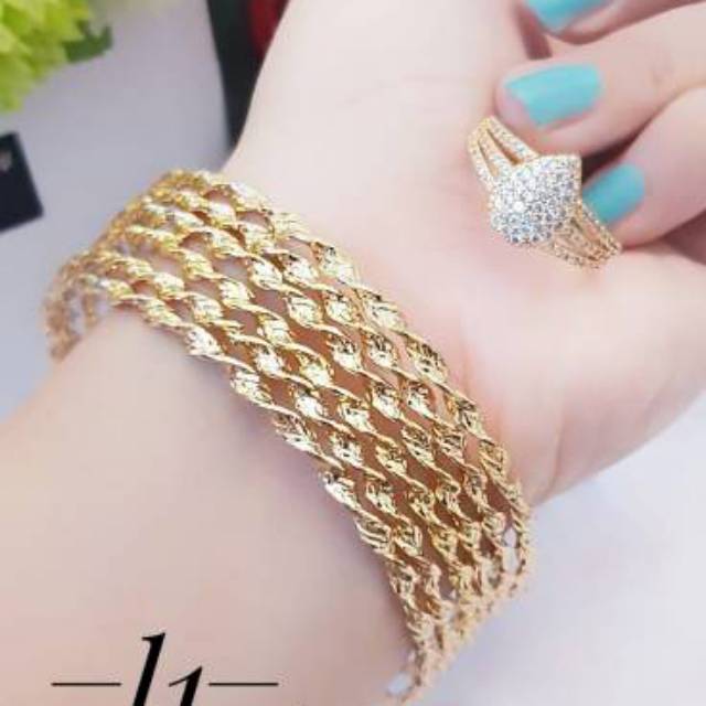 Xuping set perhiasan lapis emas 24k 1012