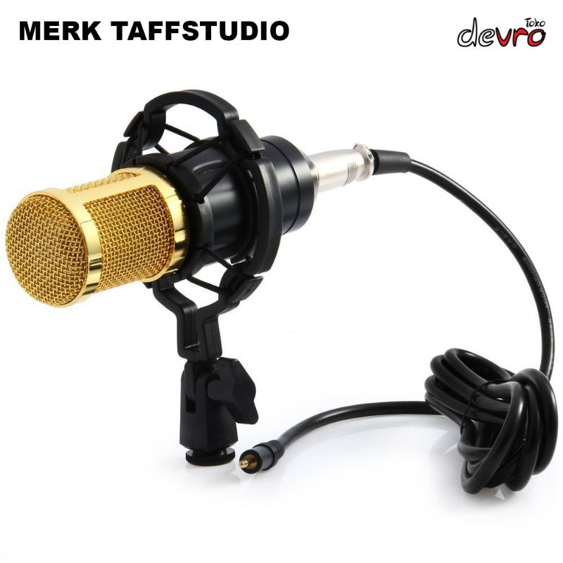 Bosston Microphone Mikrofon Kondenser Studio dengan Shock Proof Mount - BM800 - BM-800 - TAFFSTUDIO