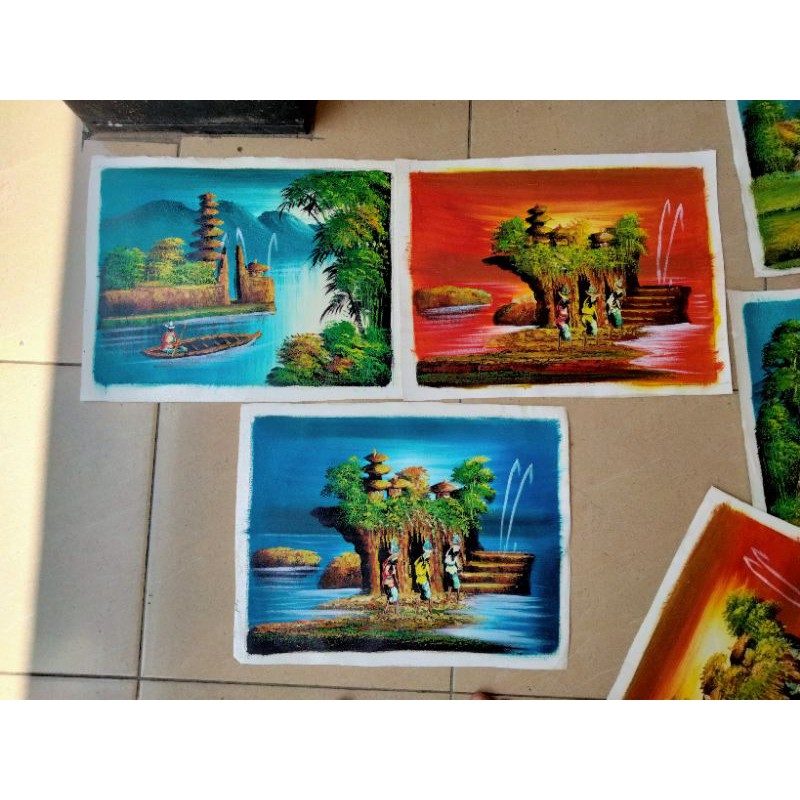 lukisan Bali.lukisan tanpa bingkai.hiasan dinding