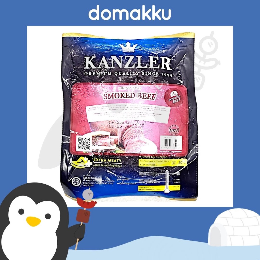 

Kanzler Smoked Beef (Daging Asap) 250gr, Daging Sapi Impor Halal