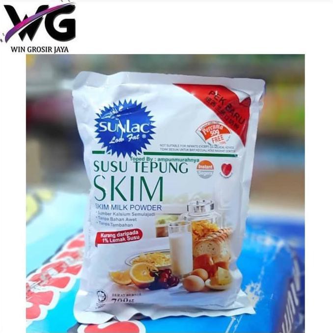 

[[BISA COD]] Susu Bubuk Skim/ Skim Milk Powder / SUNLAC - SUSU TEPUNG SKIM 700 gr OBRAL Kode 1006
