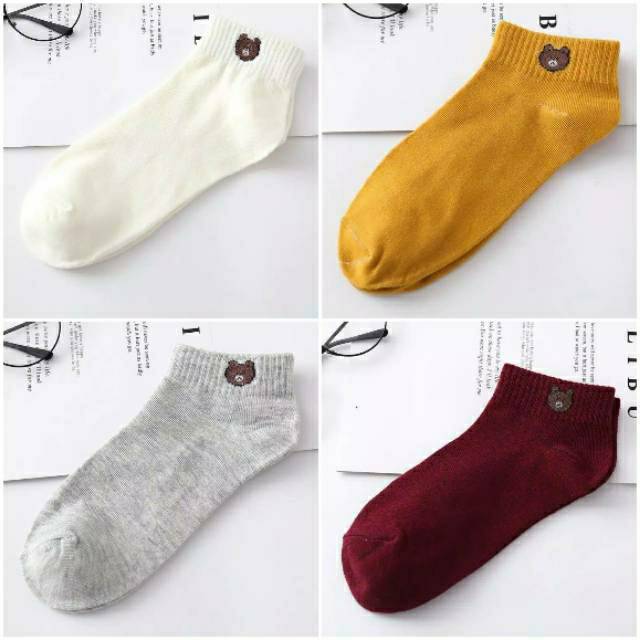 KAOS KAKI MOTIF BROWN KAOS KAKI POLOS KAOS KAKI PENDEK