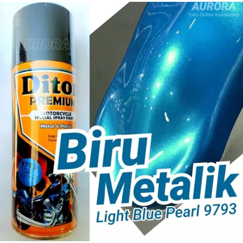 Pilox Diton Premium Biru Metallic Light Blue Pearl 9793 Metalic Metalik 400cc