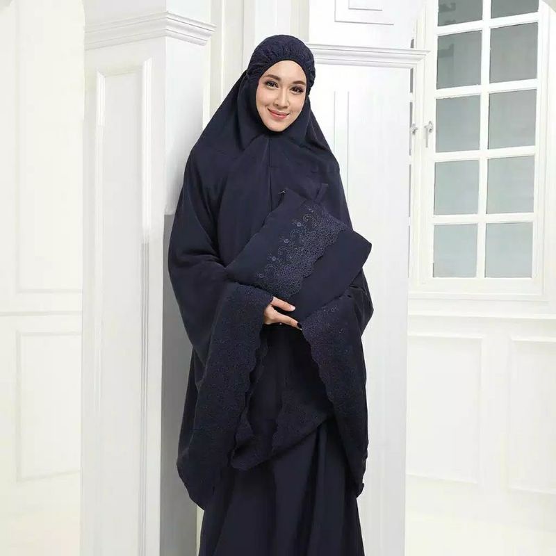 Mukena Dewasa Katun Premium Khodijah Bordir Free Tas