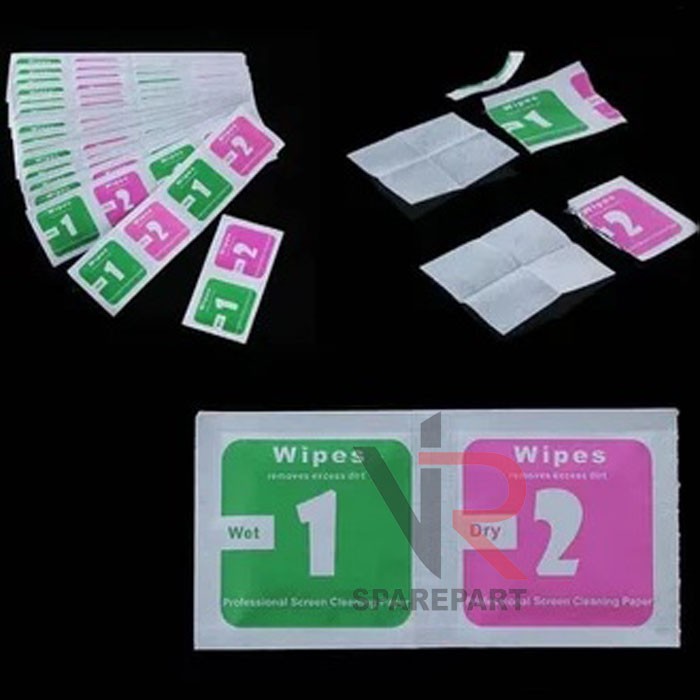 Tissue Tisu Tempered Glass / Anti gores Wet and Dry Set