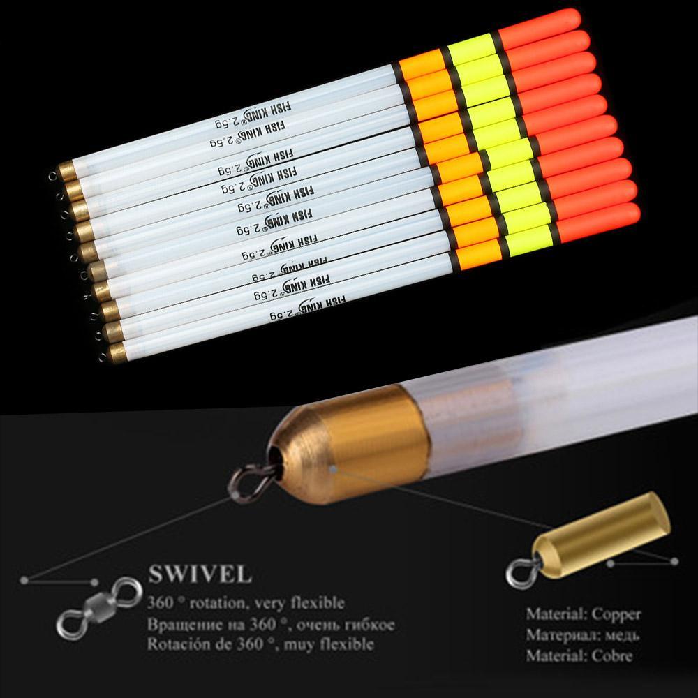 Suyo 10Pcs / Set Waggler Apung Transparan 2.0 / 3.0G Kualitas Tinggi Aksesoris Memancing Outdoor