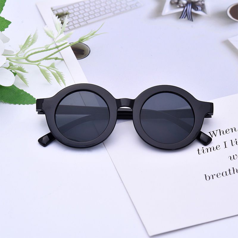 Kacamata Anak Laki-Laki Perempuan Fashion Lucu Dan Keren-KCMTA BULAT-HITAM