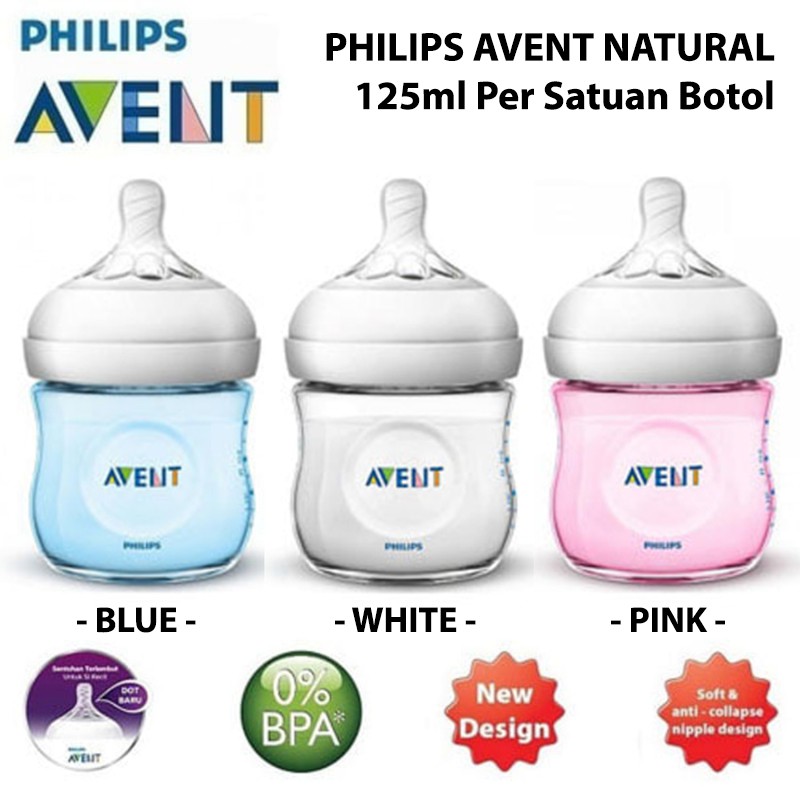 Botol Susu Philips Avent Natural 125ml isi 2 Botol Susu Bayi