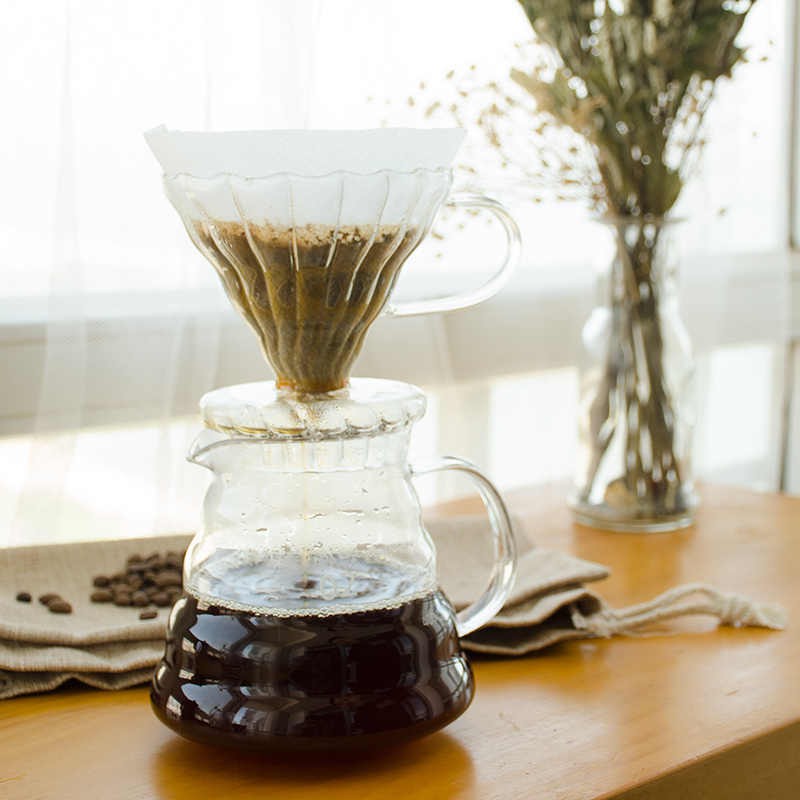 Teko Kaca / Teko Untuk Membuat Kopi / Coffee Server Glass 360ml / Teko Kopi Kaca Tahan Panas V60