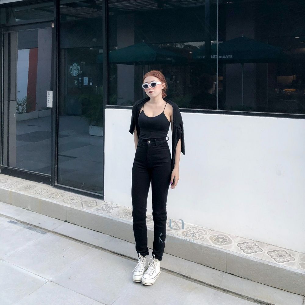 Kala skinny  Pants Hitam - Highwaist Jeans skinny