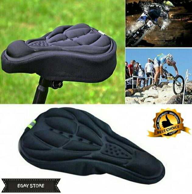 [Bayar DiTempat] Bantalan Jok Sadel Sepeda Empuk 3D / Gel Pad Saddle Bike Skotlet Reflektif Terbaru