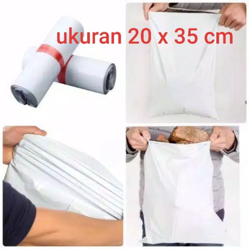 

20 x 35cm PLASTIK POLYMAILER PUTIH PLASTIK AMPLOP OLSHOP