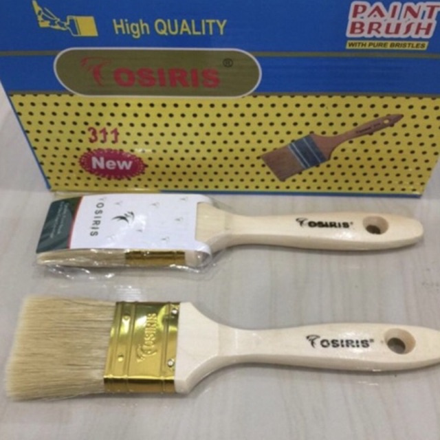 

2”inchi OSIRIS 311 PUTIH kuas cat paint brush osiris 2inci bulu putih bagus gagang kayu 2” inci model buaya 2”inci