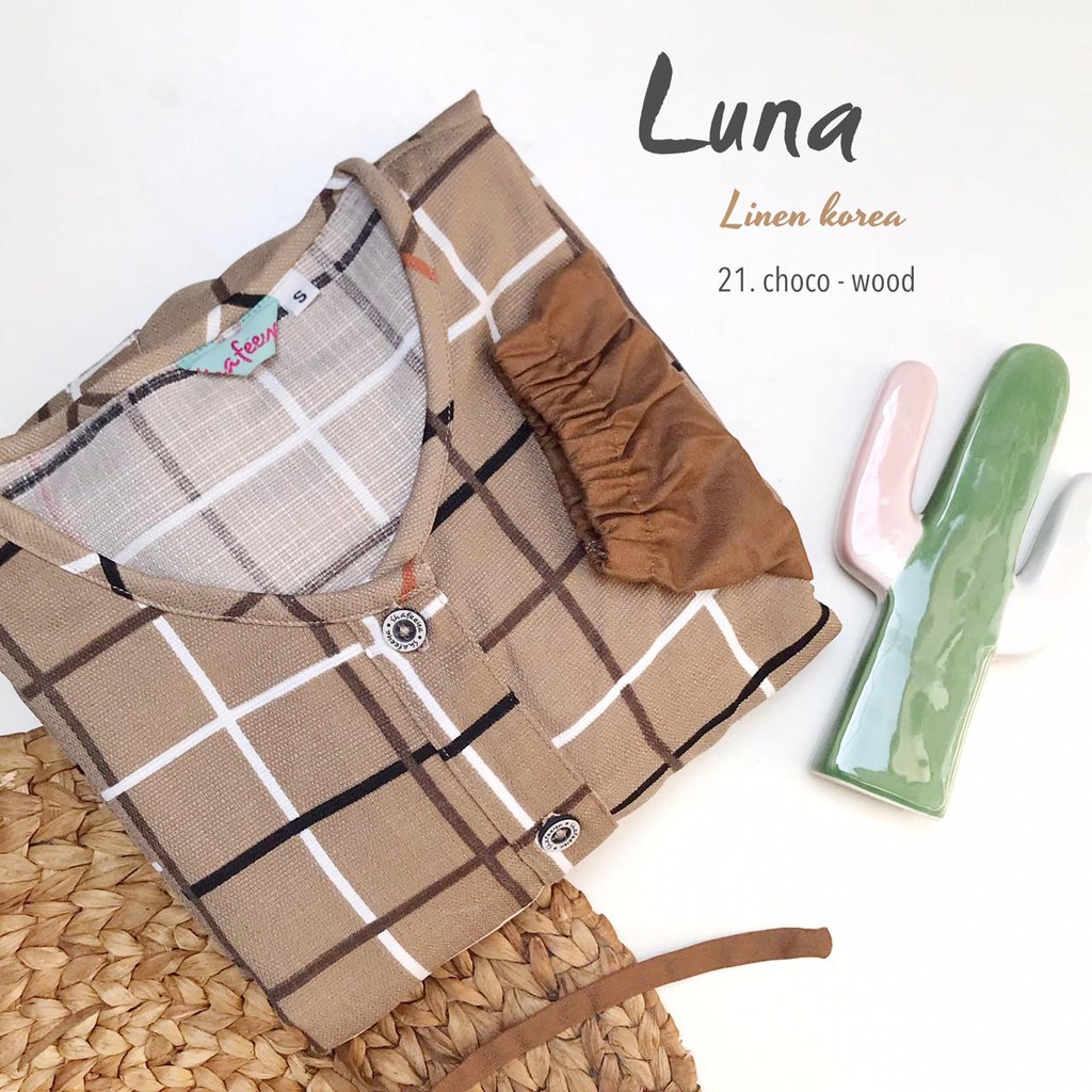 LUNA DRESS || Gamis TOYOBO MIX LINEN KODE 21-24 GAMIS SYARI BY SHAFEEYA