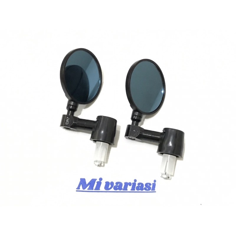 Spion jalu spion bar end bulat kaca datar biru