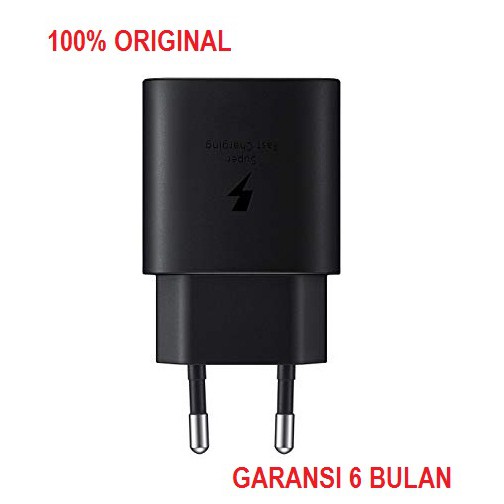 Kepala Charger SAMSUNG 25W Note 10+ Note 10 Plus Super Fast Charging Original -Tanpa Cable