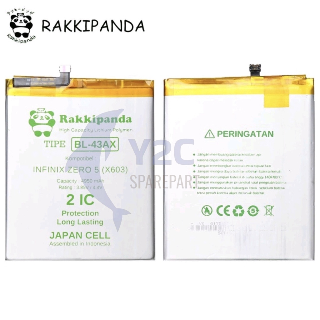 RAKKIPANDA BL-43AX INFINIX ZERO 5 / X603 BATERAI BATRAI BATREI BATRE BATERE DOUBLE POWER