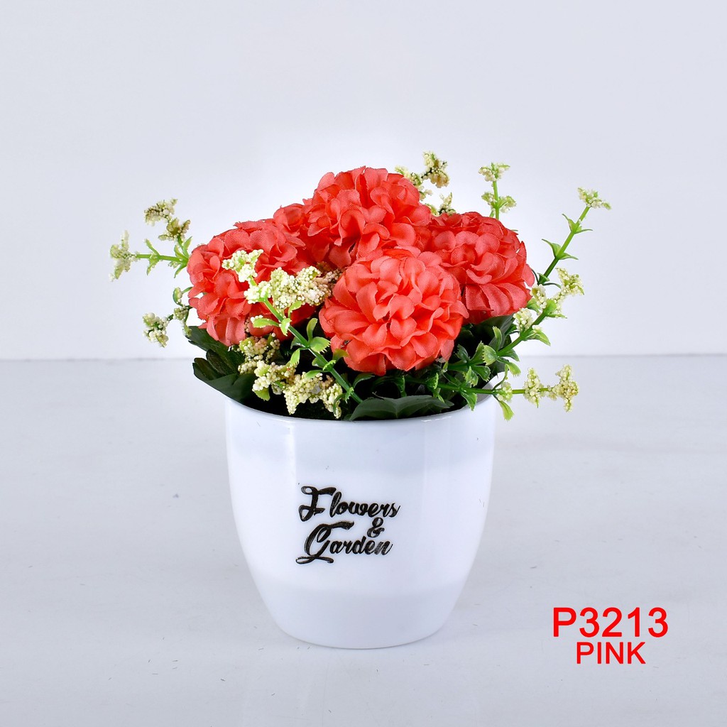 COD/ TL88 TANAMAN BUNGA HIAS POT TANAMAN HIAS DEKORASI RUMAH DAN BUNGA PLASTIK P3213-6