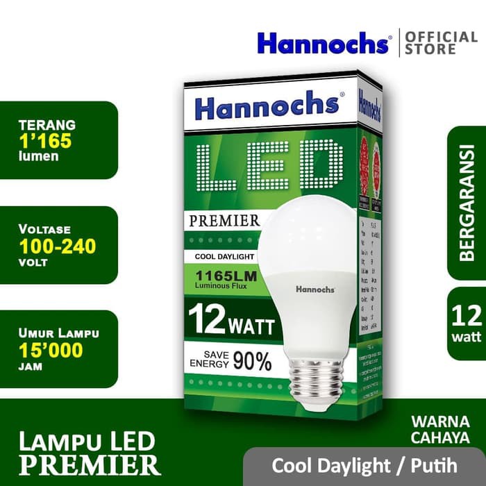 HANNOCHS Lampu LED Premier 12 Watt - Garansi 1 Tahun