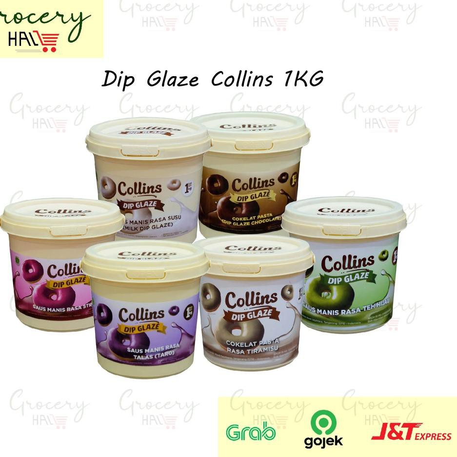 

(HARGA TERJANGKAU) 346VIO READY STOCK !!! COLLINS DIP GLAZE 1 KG ( TARO / MILK / DARK CHOCO / MATCH