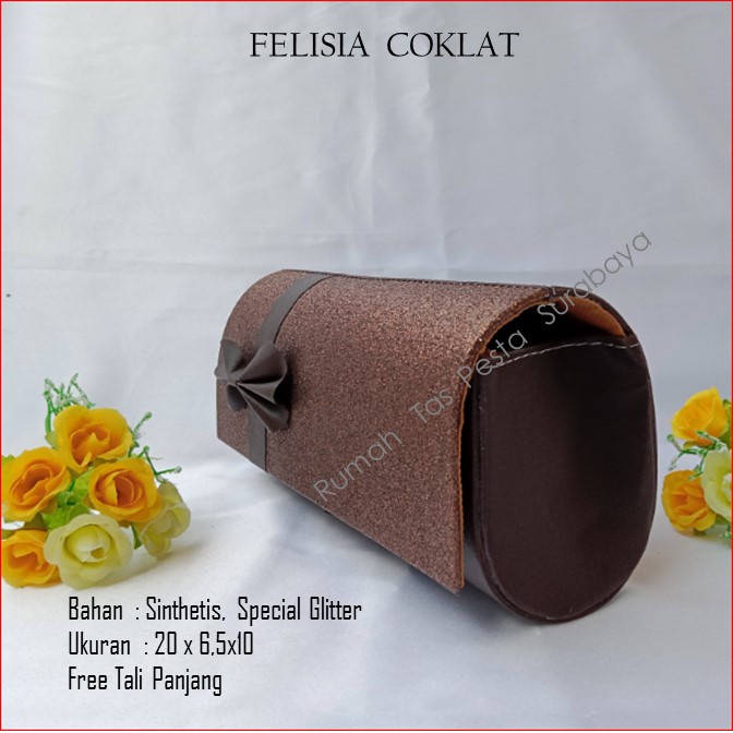 Tas Selempang,Tas Termurah,Tas Bagus,FELISIA  PITA SAMPING  COKLAT