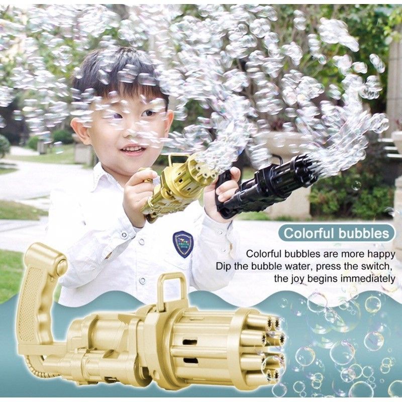 MAINAN BUBBLE ELEKTRIK GATTLING GUN/ MACHINE GUN ELEKTRIK BUBBLE/ GATTLING BUBBLE GUN TOYS