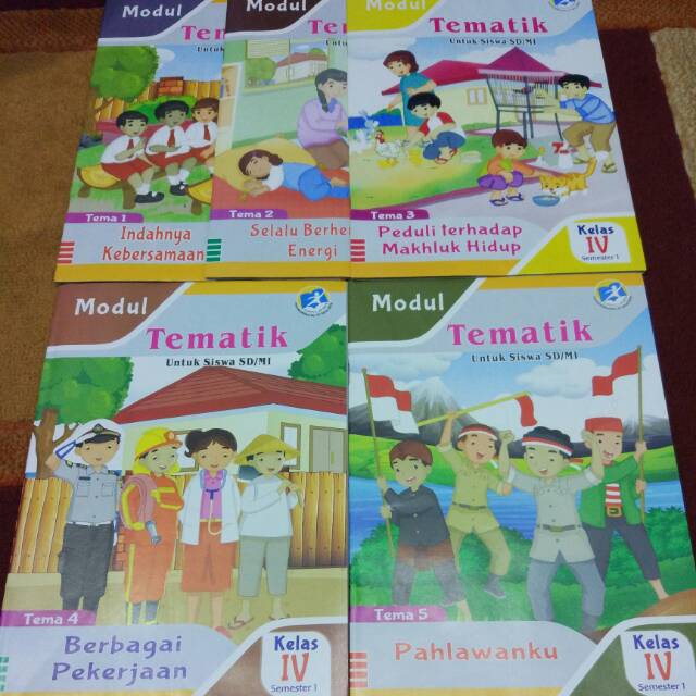 Lks Kelas 4 Tema Paket Modul Tematik Smt 1 Tema 1 2 3 4 5 Shopee Indonesia