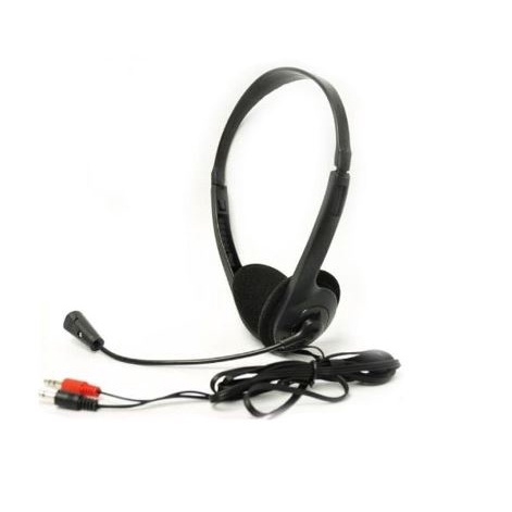 Headset jedel wired 3.5mm audio microphone stereo for laptop pc office gaming jd-900mv jd-900