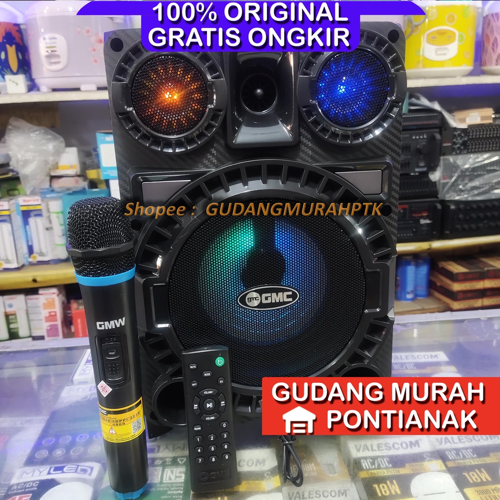 Speaker GMC Body Besar NEW Bluethoot Mic Wireless Salon 897P