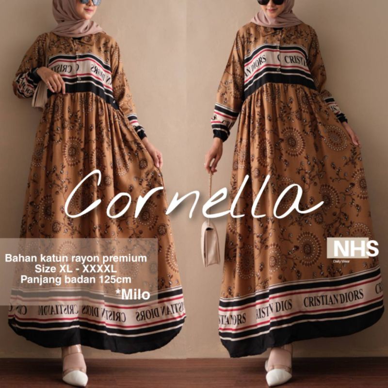 Cornella#2 Gamis Midi Jumbo XL XXL XXXL XXXL Ld 110 120 130 140