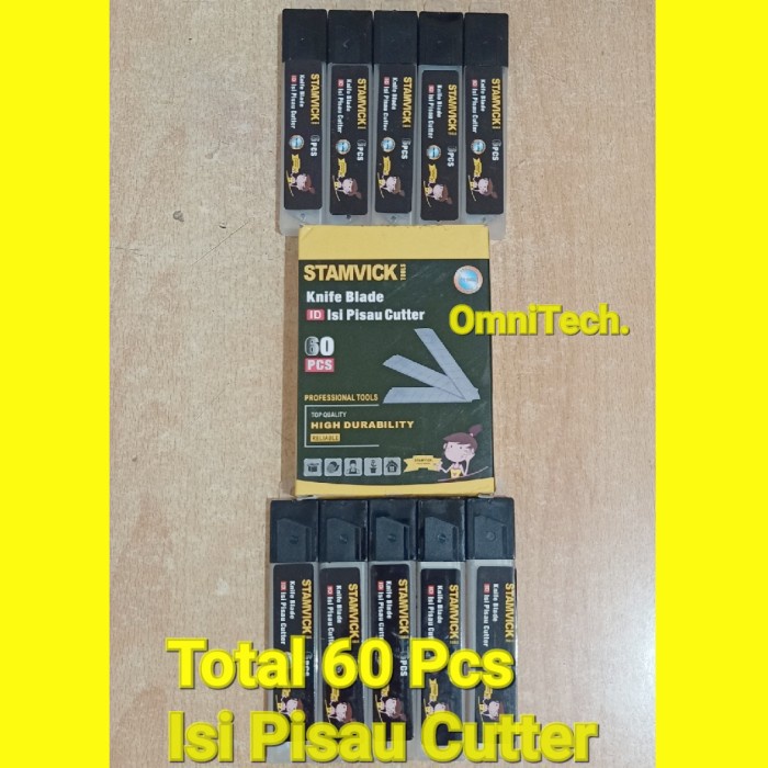 

Bergaransi "1 Kotak = 60 Pcs" Isi Cutter Besar Refill Mata Kater Isi Pisau Gilaa!!!